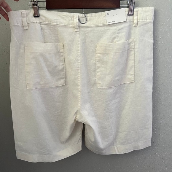 ONIA Traveler Straight Leg Linen Blend Shorts - Picture 4 of 9